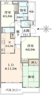 藤和ガーデンハウス葉山の間取図