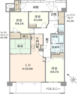 レイディアントシティ横濱カルティエ10の間取図