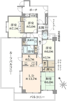 藤和シティホームズ湘南町屋の間取図