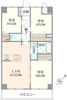 マイキャッスル鷺沼の間取図