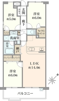 藤和ライブタウンセンター南　参番館の間取図