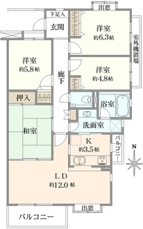 鷺沼ヒルズの間取図