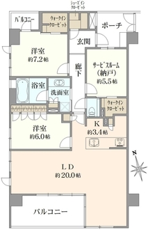 クリオ鷺沼マスターテラスの間取図