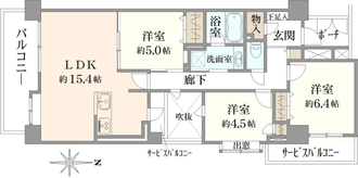 小金井武蔵野ヒルズの間取図