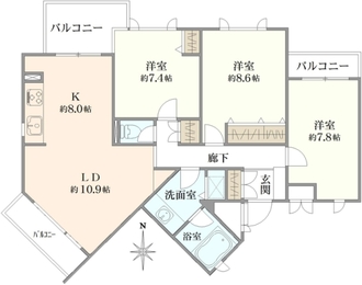 シティパル武蔵野の間取図