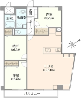 セレニティ国分寺の間取図