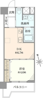 四谷坂町永谷マンションの間取図