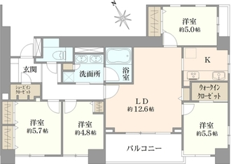 クレッセント東京ヴュータワーの間取図