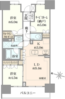 グローリオ武蔵関の間取図