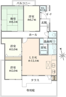 ライオンズガーデン石神井公園弐号棟の間取図