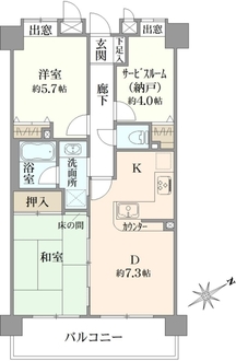 ライオンズシティ桜台の間取図