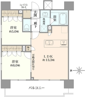 リリーゼ中野南台の間取図