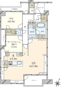 プラウド市ヶ谷南町ディアージュの間取図