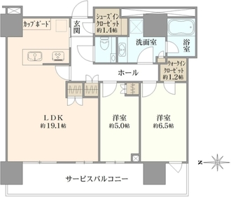 THE YOKOHAMA FRONT TOWERの間取図