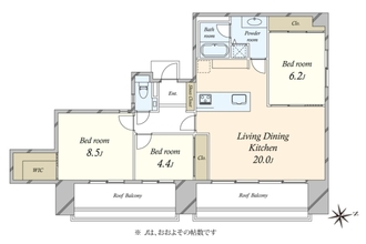 アクシアフォレスタ麻布の間取図