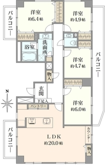 コスモプレイス巣鴨の間取図