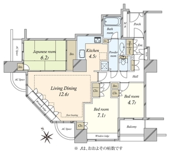 西早稲田シティタワーの間取図