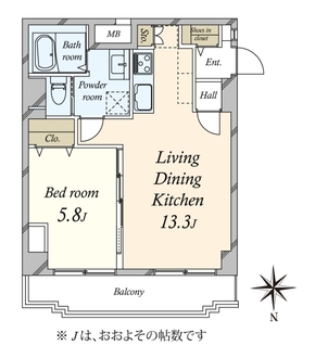 ライオンズマンション平河町の間取図