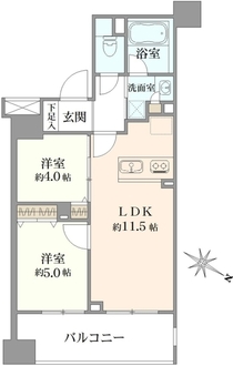 ライオンズ日本橋浜町リバーノートの間取図