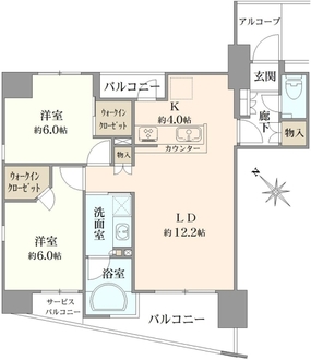 アスコットパーク日本橋浜町BISIKIの間取図