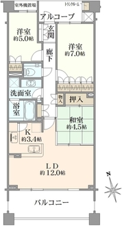 パークハウス日吉南の間取図