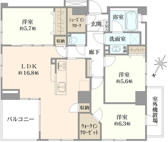 ベルシャトゥ等々力の間取図