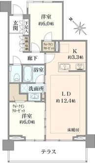 リーフィアレジデンス世田谷千歳船橋の間取図