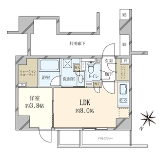 ピアース恵比寿　WEST　HILLSの間取図