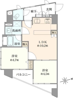 恵比寿ブルーメの間取図