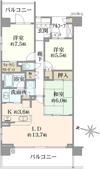 アクアテラ　ブロード・スクエアの間取図