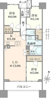 プラウド大宮の間取図