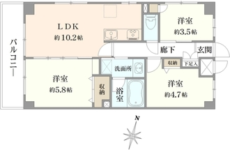 クレッセント高津の間取図
