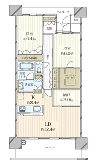 阿波座ライズタワーズ　マーク20の間取図