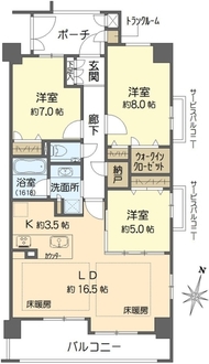 ワコーレ夙川霞町の間取図