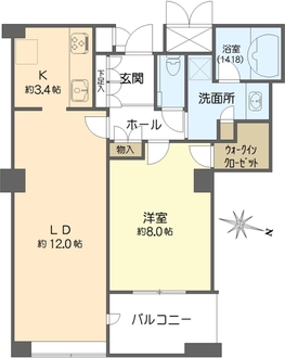 ディーグラフォート大阪N.Y.タワーHIGOBASHIの間取図