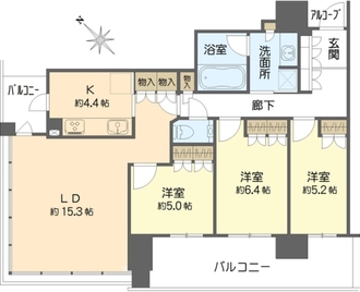 ザ・パークハウス中之島タワーの間取図