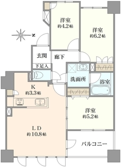 ステイツアクス城東中央の間取図
