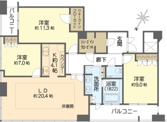 N4.TOWERの間取図