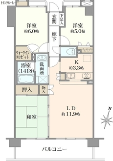 フローレンスパレス多摩川2の間取図