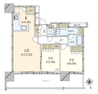 プラウドタワー小岩ファーストの間取図
