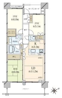 プラウド新小岩の間取図