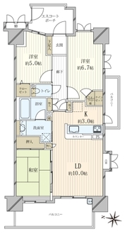 グランシティユーロパークス新小岩の間取図