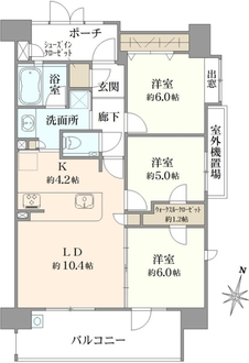 シンクレア柴又パークサイドの間取図