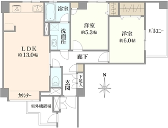 中野富士見町パークハウスの間取図