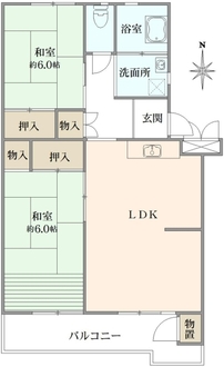 前田ハイツ8号棟の間取図