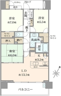 フォートンヒルズC棟の間取図
