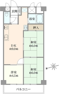 ライオンズマンション東淀川の間取図
