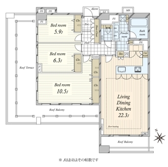 アクシアフォレスタ麻布の間取図
