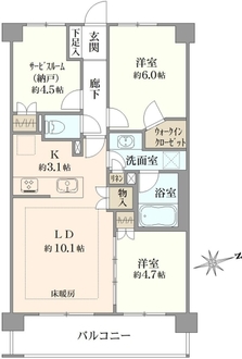 エクセレントシティ市川の間取図
