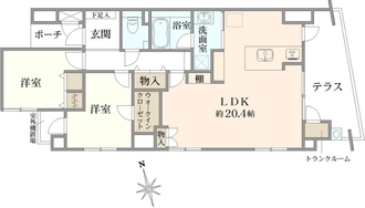 プラウド市川大門通りの間取図